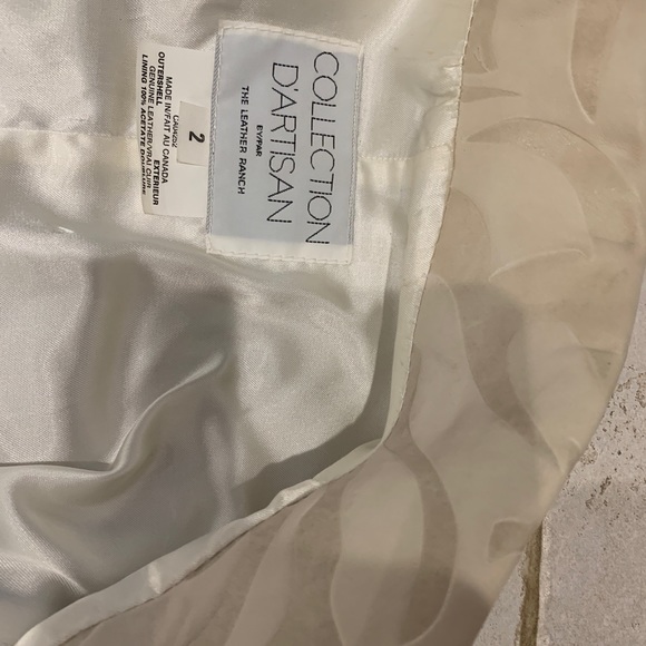 White Leather Jacket/Vest Combo - Picture 7 of 7